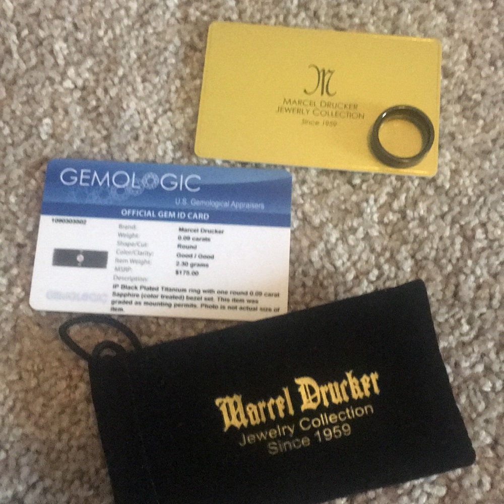 Black plated titanium ring